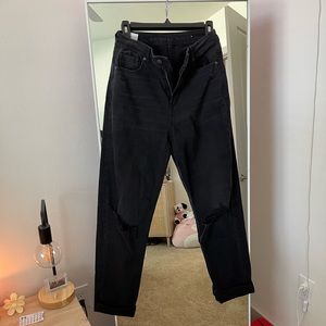 American Eagle Black Mom Jeans
